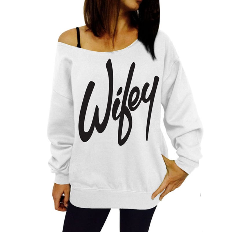 European and American Style Letter Print Sweater