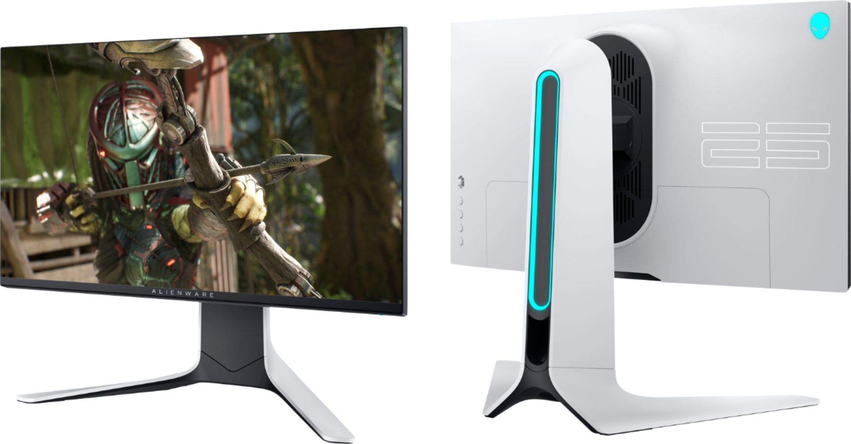 Alienware 24.5" IPS LED FHD FreeSync & G-SYNC Compatible Monitor (DisplayPort HDMI USB) - AW2521HFL - Lunar Light (Renewed)