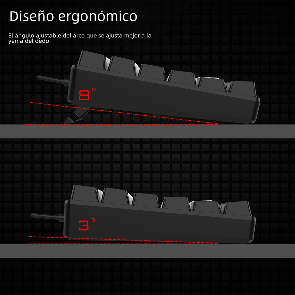 Wired RGB Gaming Keyboard - Compact 84 Keys Design
