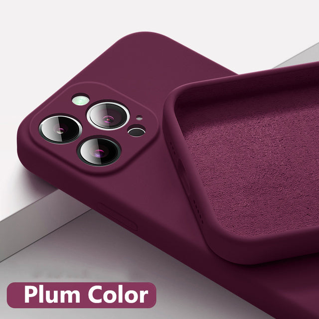 Astubia Square Liquid Silicone Phone Case for iPhone 11-14