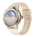 Smart Watch 1.2" Full Touch Screen Fitness Tracker Heart Rate Monitor Bluetooth Enabled Gold
