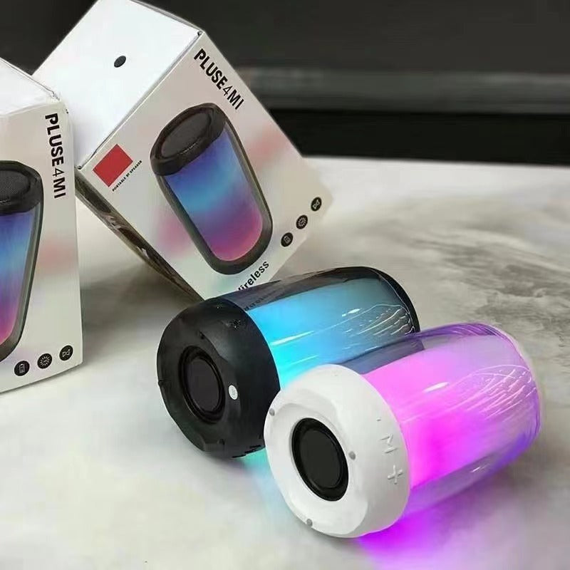Portable Bluetooth Speaker with LED Light and FM Radio