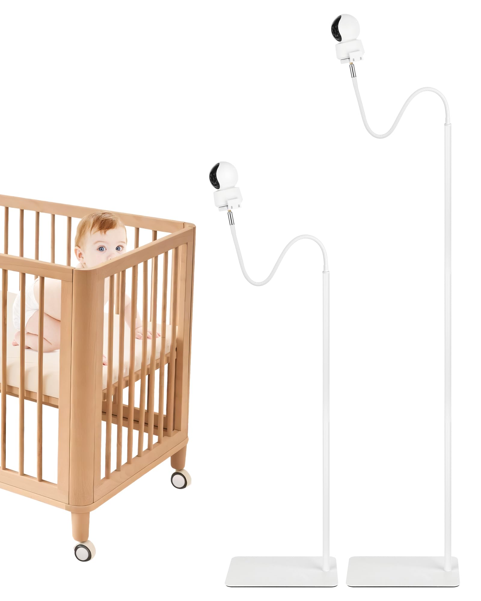Eadaiylon Monitor Floor Stand Holder for Baby Monitors Secure Baby Monitor Mount and Adjustable Height Compatible with Infant Optics DXR-8 Pro