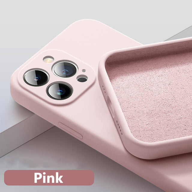 Astubia Square Liquid Silicone Phone Case for iPhone 11-14