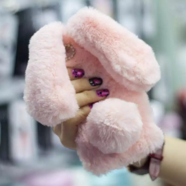 Fluffy Bunny Rabbit Silicone Phone Cases