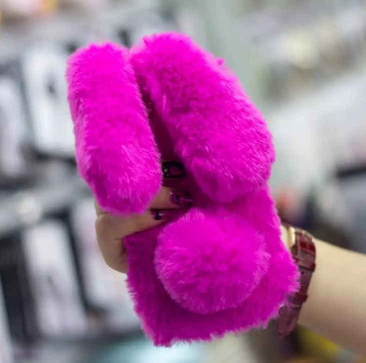 Fluffy Bunny Rabbit Silicone Phone Cases