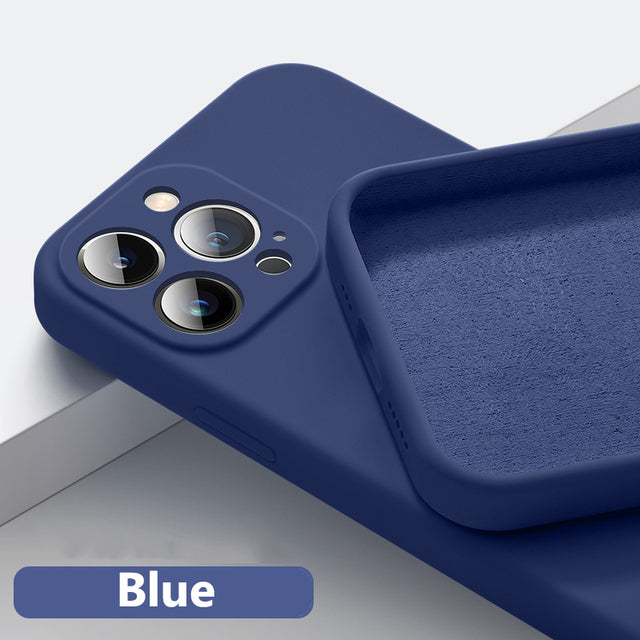 Astubia Square Liquid Silicone Phone Case for iPhone 11-14