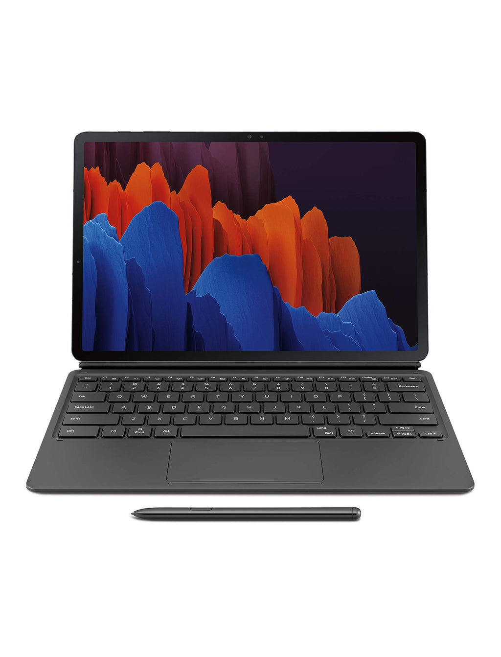 Samsung Galaxy Tab S7+ Keyboard Black (EF-DT970UBEGUJ) (Renewed)