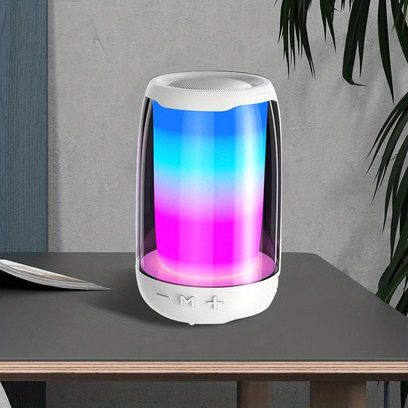 Portable Bluetooth Speaker with LED Light and FM Radio