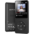 AGPTEK A02 MP3 Player with Bluetooth 5.3 1.8 inch Screen Portable Music Player with Speaker FM Radio Voice Recorder Supports Expanded Up to 128GB(Black 32GB)