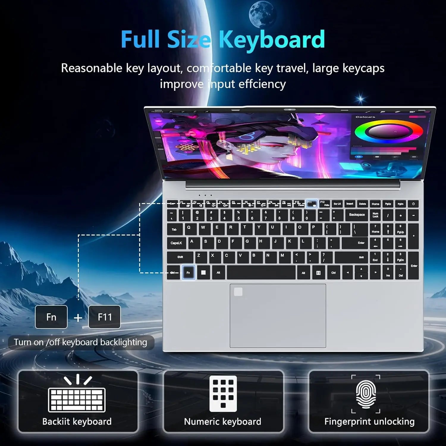 Windows 11 Pro Laptop Computer Intel Core i3-5005U 15.6" 16GB DDR 1TB SSD Laptops Office Computer PC Fingerprint Unlock Notebook