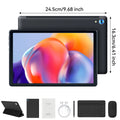 URAO 10 Inch Android 15 Tablet 8 Core Tablets 24GB+128GB 1TB Expansion WiFi6 5MP+8MP Stylus Keyboard Mouse Headphone PC PAD Set