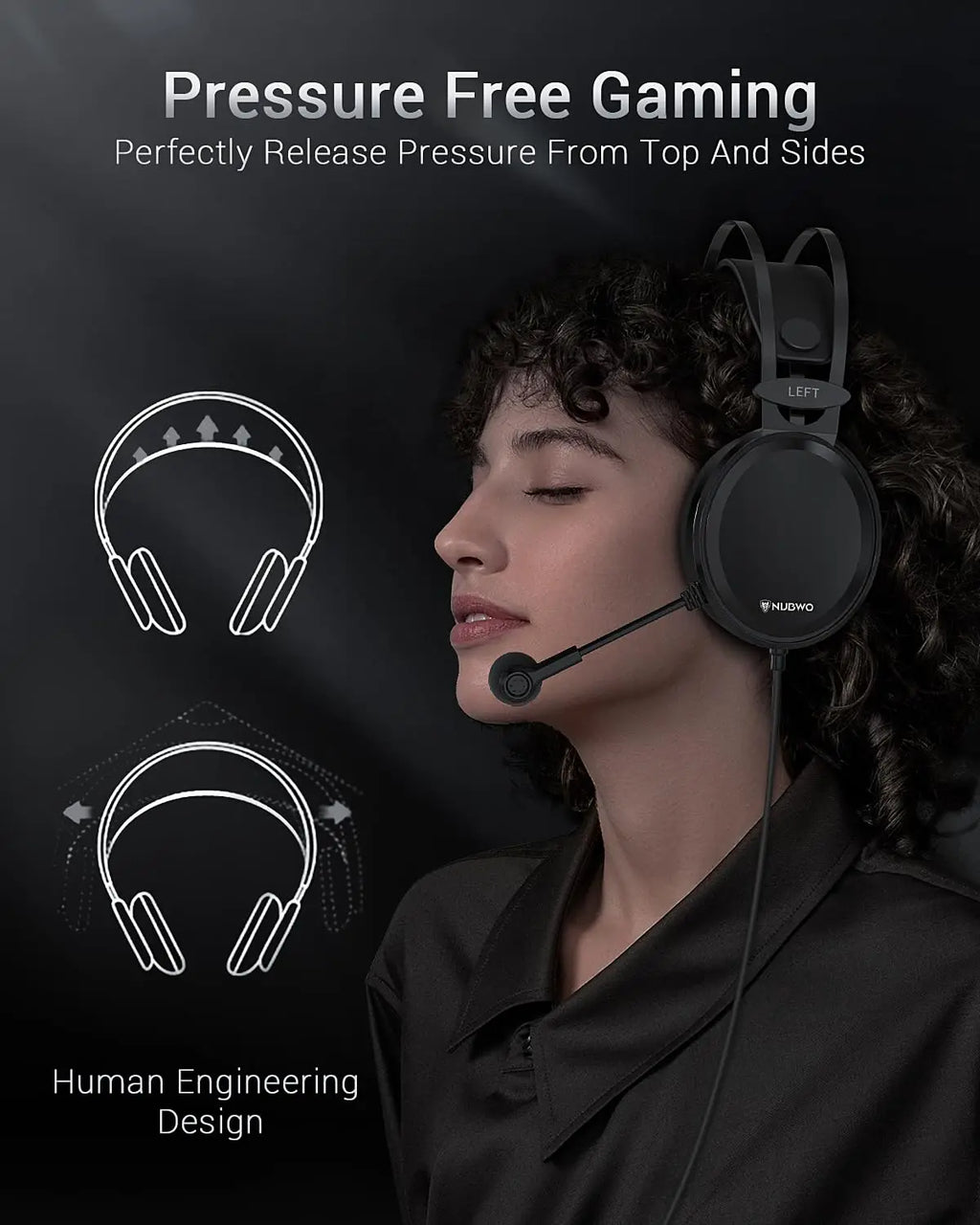 NUBWO N7 Gaming headsets PS4  Stereo Xbox one Headset Wired PC Gaming Headphones with Noise Canceling Mic Ear Gaming Headphones