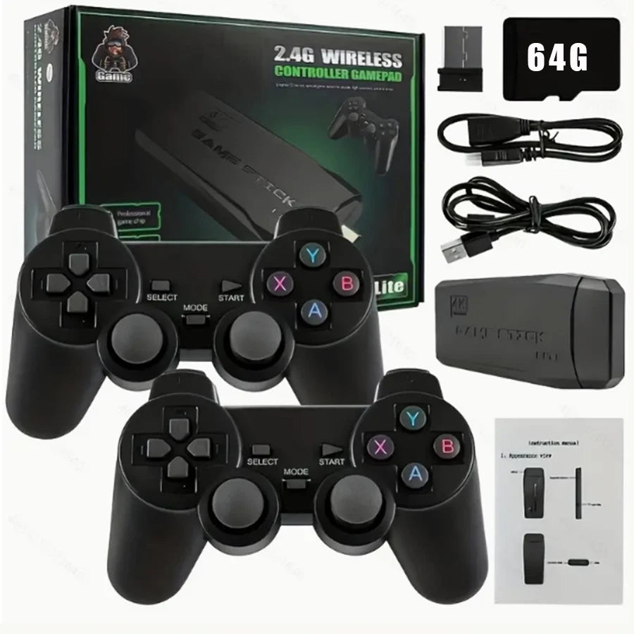 Wireless Video Game Stick 2.4G Dual  Joystick Console Gaming Stick 4K 20000+ Gaming Retro Gaming Thanksgiving Gift