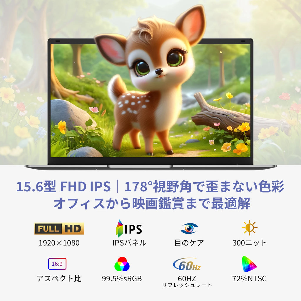 15.6 "Thin & Portable Laptop Computer Intel Celeron N4000 12GB RAM 256GB SSD FHD 1920x1080 16:9 Display For Work And Study
