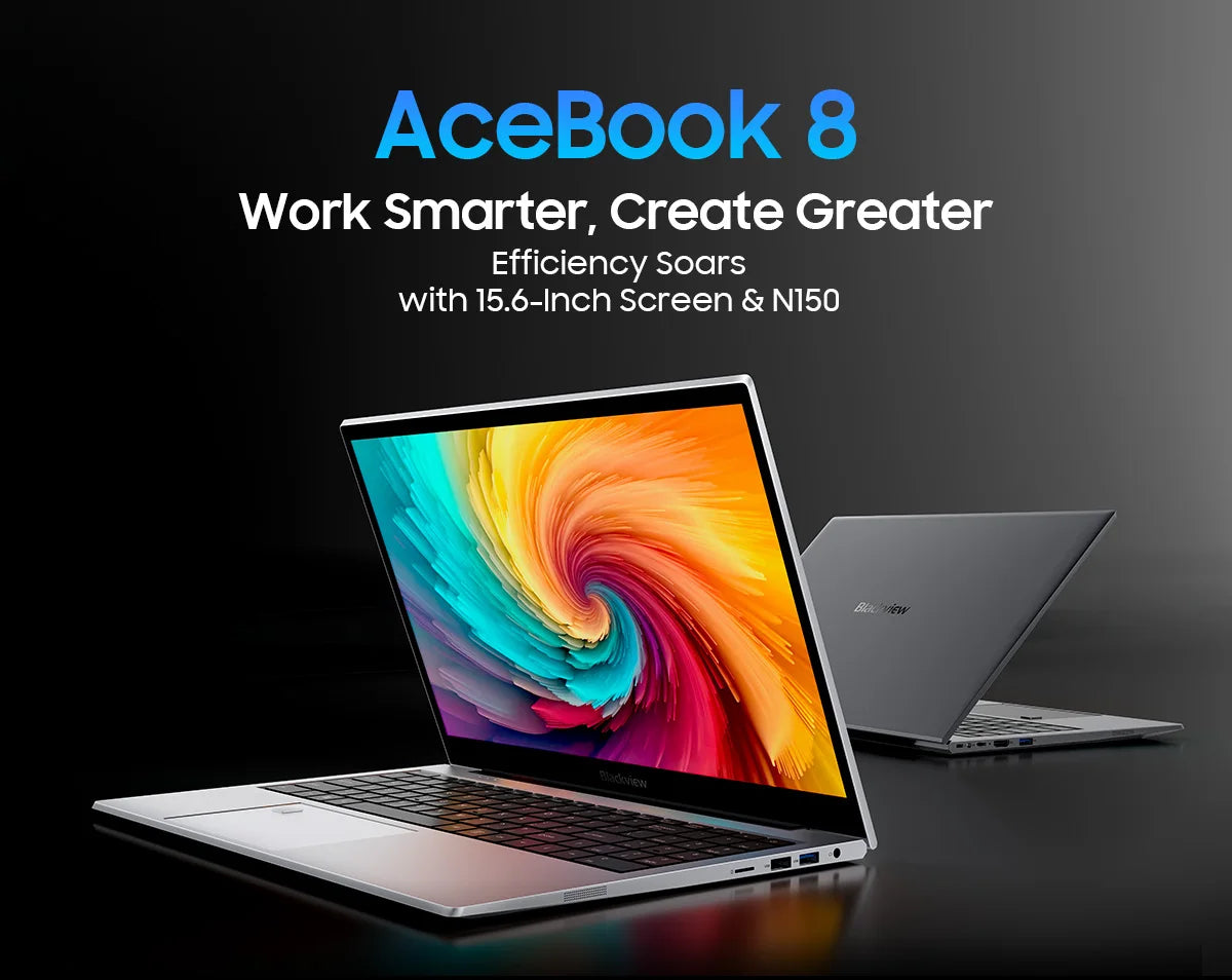 Blackview AceBook 8 Laptop 15.6"  Intel Processor N150 16GB RAM 512GB SSD + expansion up to 1TB Windows 11 Home 15.6"