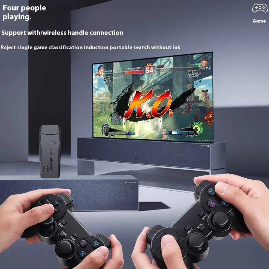 Wireless Video Game Stick 2.4G Dual  Joystick Console Gaming Stick 4K 20000+ Gaming Retro Gaming Thanksgiving Gift