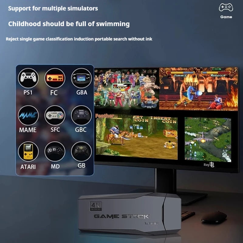 Wireless Video Game Stick 2.4G Dual  Joystick Console Gaming Stick 4K 20000+ Gaming Retro Gaming Thanksgiving Gift