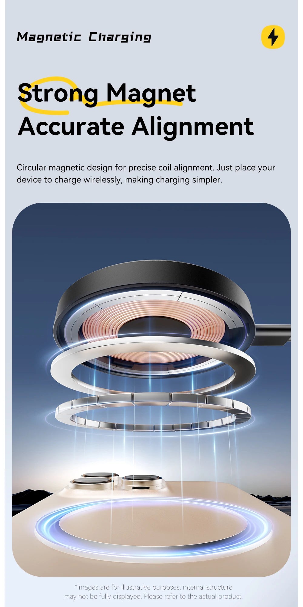 Essager Magnetic Wireless Charger With Holder 15W Fast Charging For iPhone 13+ / Pro Max, Airpods, Mini Wireless Phone Charger
