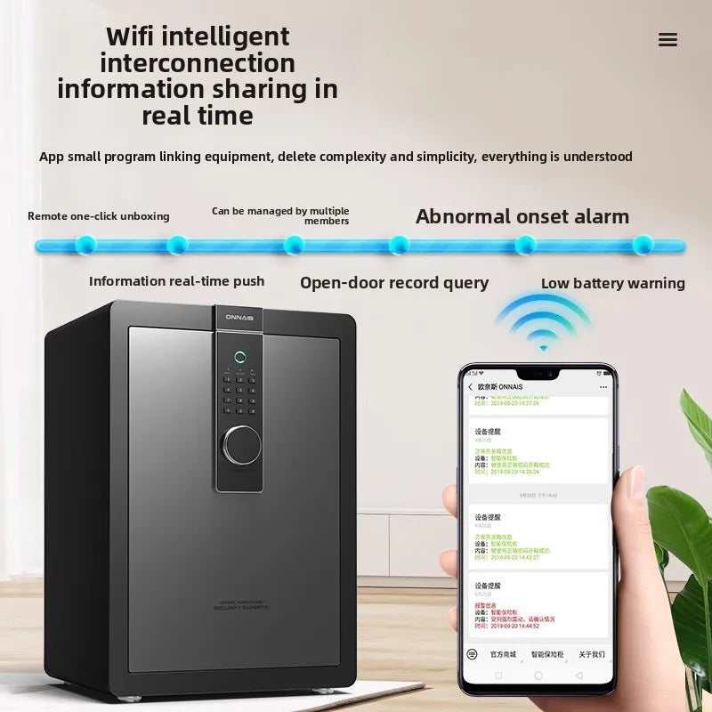 45Cm Safe Household Small WIFI Password Office Storage All-steel Safe Small Mini Anti-theft