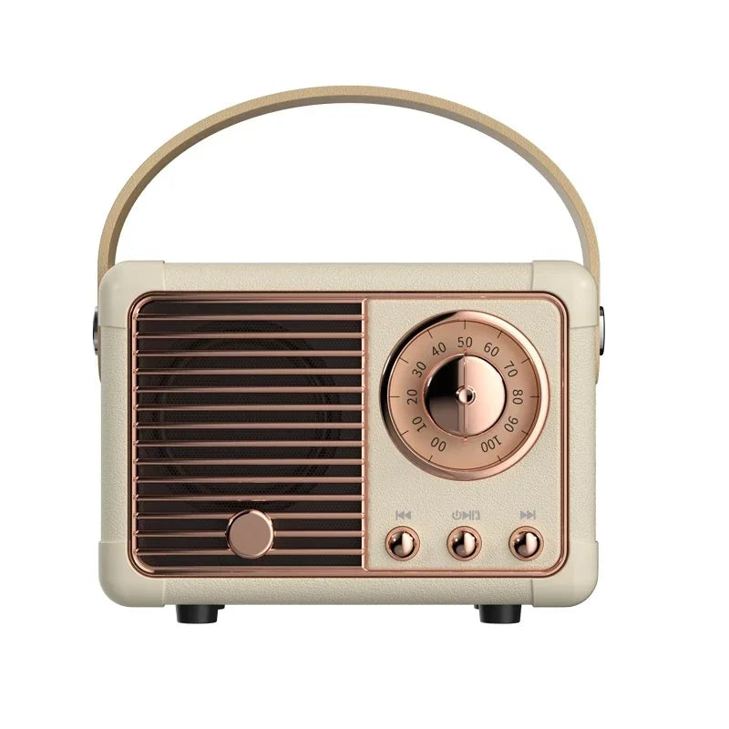 Retro Bluetooth Speaker Vintage Decor Wireless Card Portable Subwoofer Mini Outdoor Student Small Bluetooth Speaker