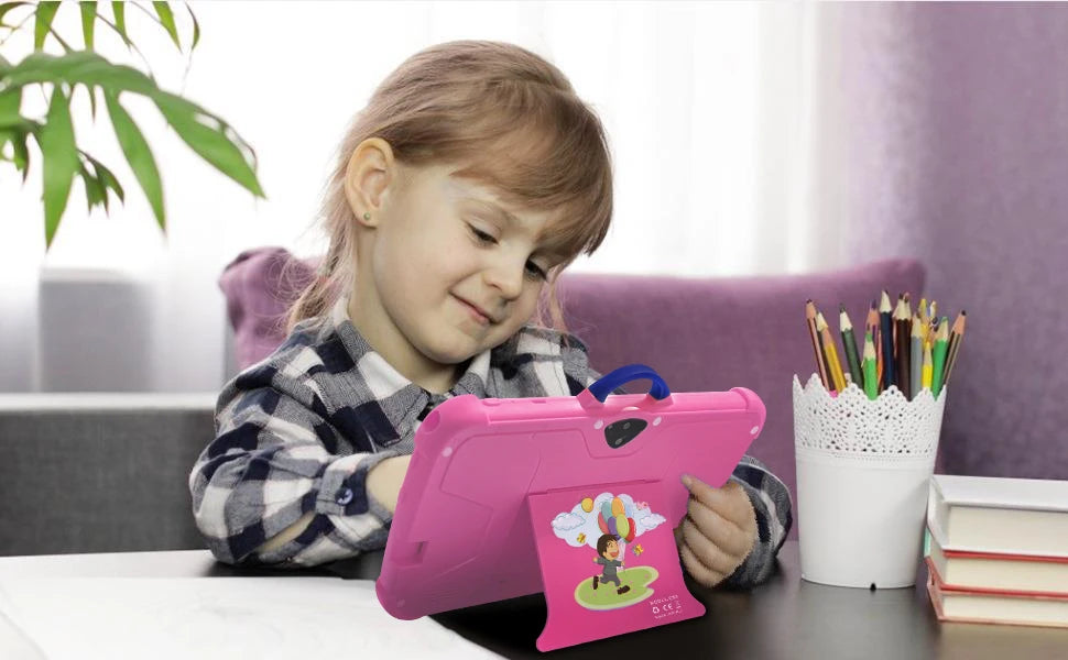 New 5G WiFi 7 Inch Google Tablet For Children Learning Education Kids Tablets Android 13 Quad Core 4GB+64GB Dual Cameras 4000mAh