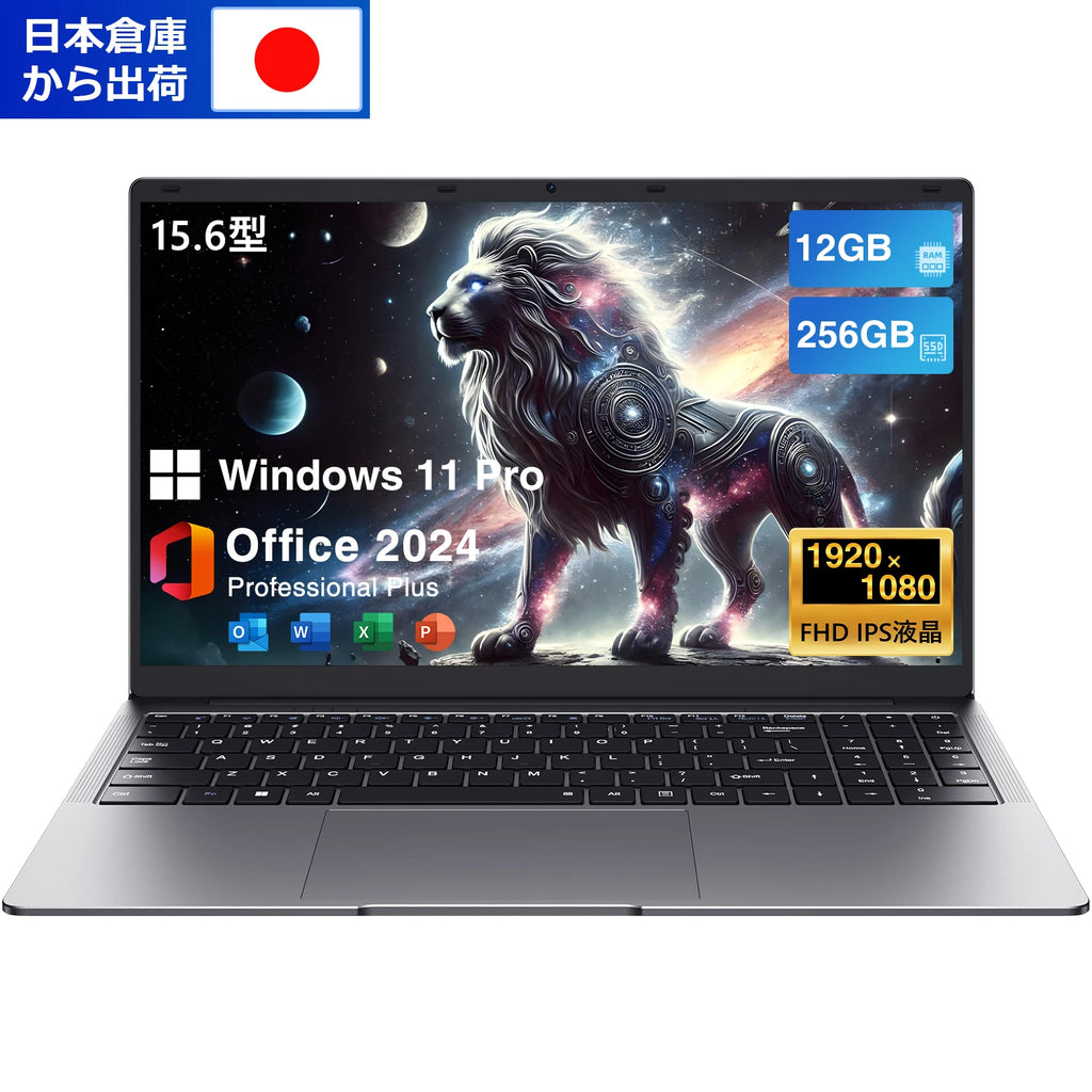 15.6 "Thin & Portable Laptop Computer Intel Celeron N4000 12GB RAM 256GB SSD FHD 1920x1080 16:9 Display For Work And Study