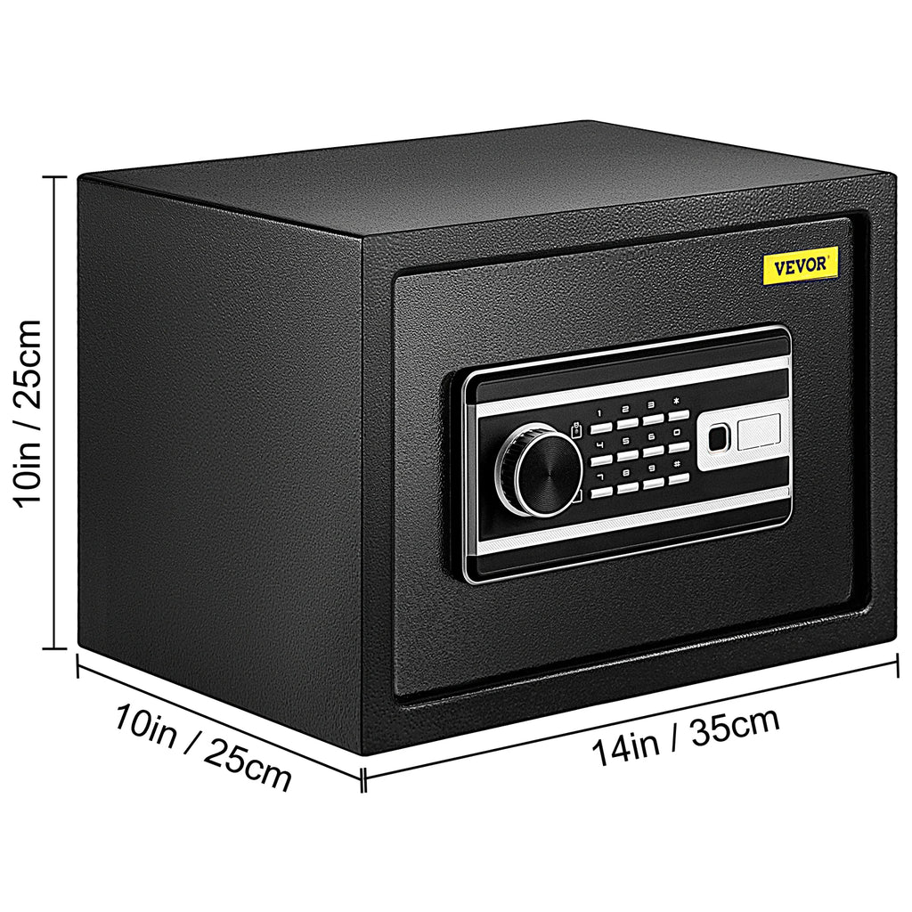 SucceBuy Fingerprint Locks Safe Deposit Box 0.8/2.1 Cubic Feet Digital Electronic Secret Hidden Piggy Bank for Money Guns File