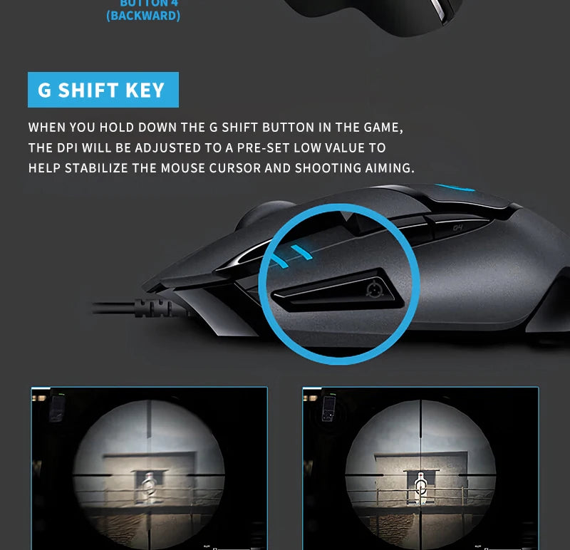 Logitech G402/G305 Wireless gaming mouse,power-saving, portable,lightweight,low-latency for e-sports, suitable for PUBG and MOBA
