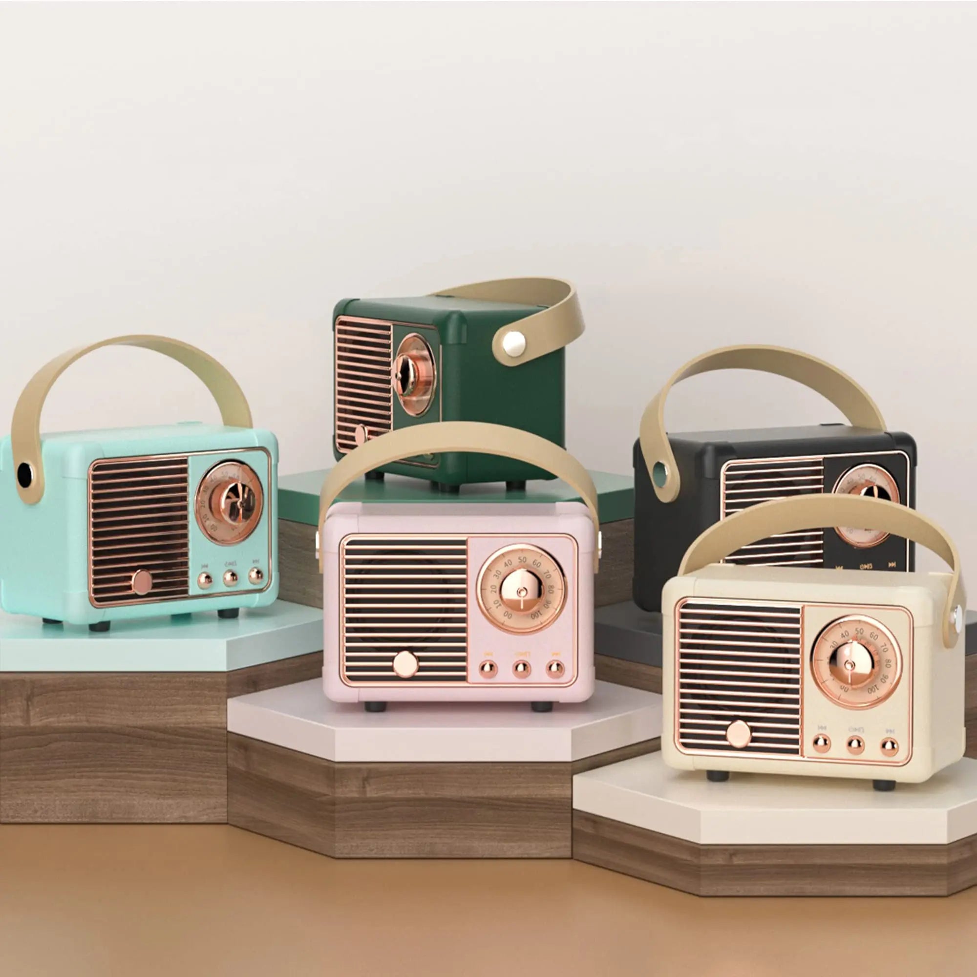 Retro Bluetooth Speaker Vintage Decor Wireless Card Portable Subwoofer Mini Outdoor Student Small Bluetooth Speaker
