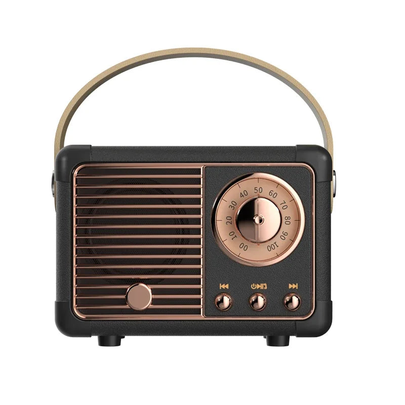 Retro Bluetooth Speaker Vintage Decor Wireless Card Portable Subwoofer Mini Outdoor Student Small Bluetooth Speaker