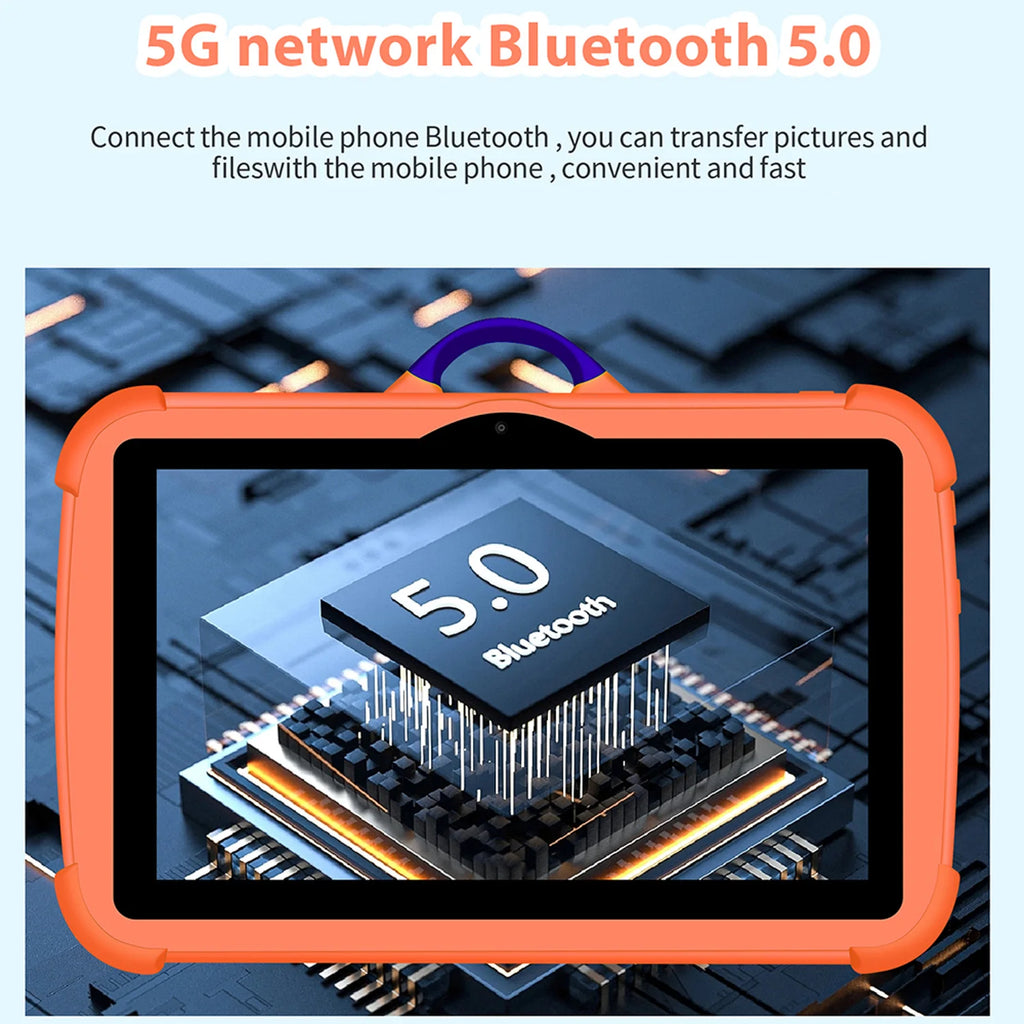 New 5G WiFi 7 Inch Google Tablet For Children Learning Education Kids Tablets Android 13 Quad Core 4GB+64GB Dual Cameras 4000mAh