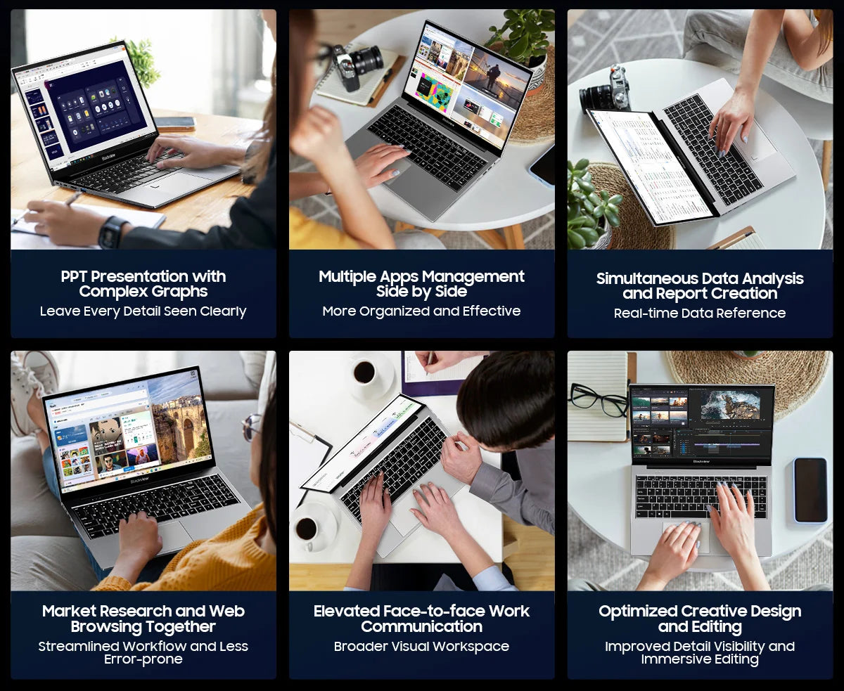 Blackview AceBook 8 Laptop 15.6"  Intel Processor N150 16GB RAM 512GB SSD + expansion up to 1TB Windows 11 Home 15.6"