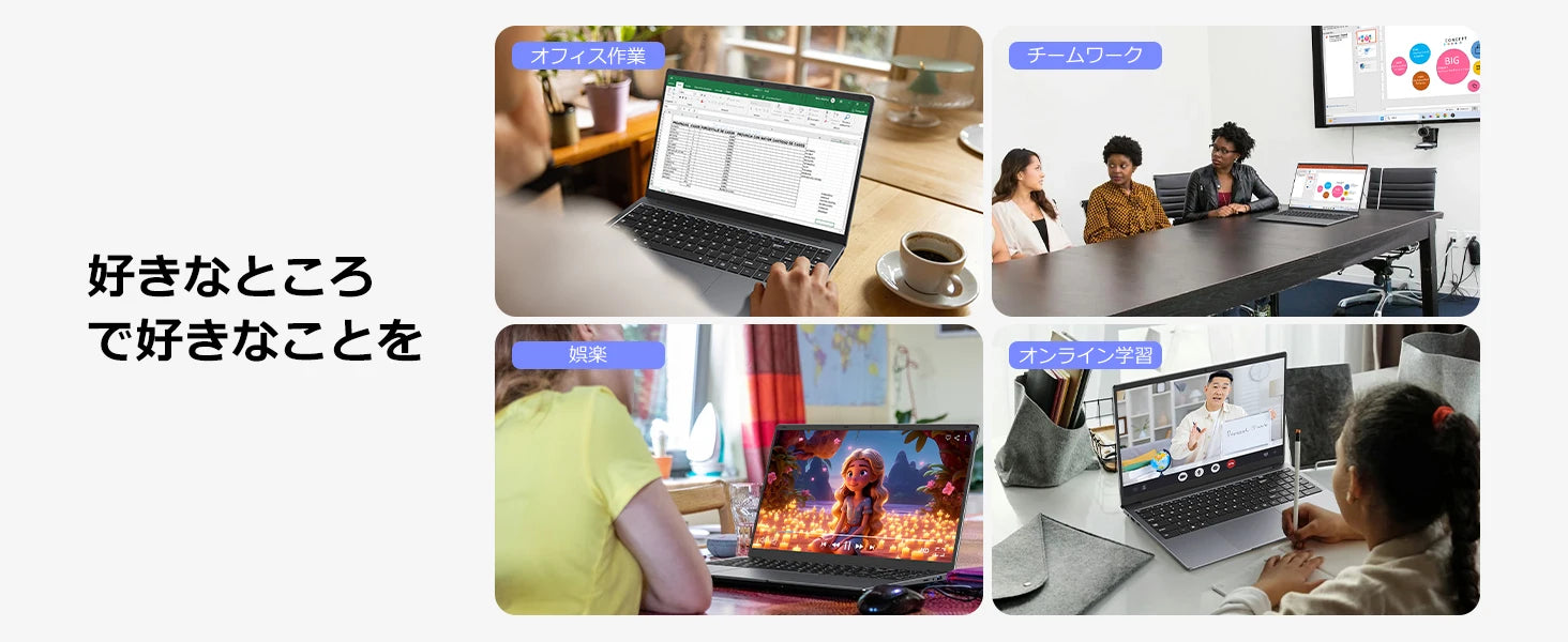 15.6 "Thin & Portable Laptop Computer Intel Celeron N4000 12GB RAM 256GB SSD FHD 1920x1080 16:9 Display For Work And Study