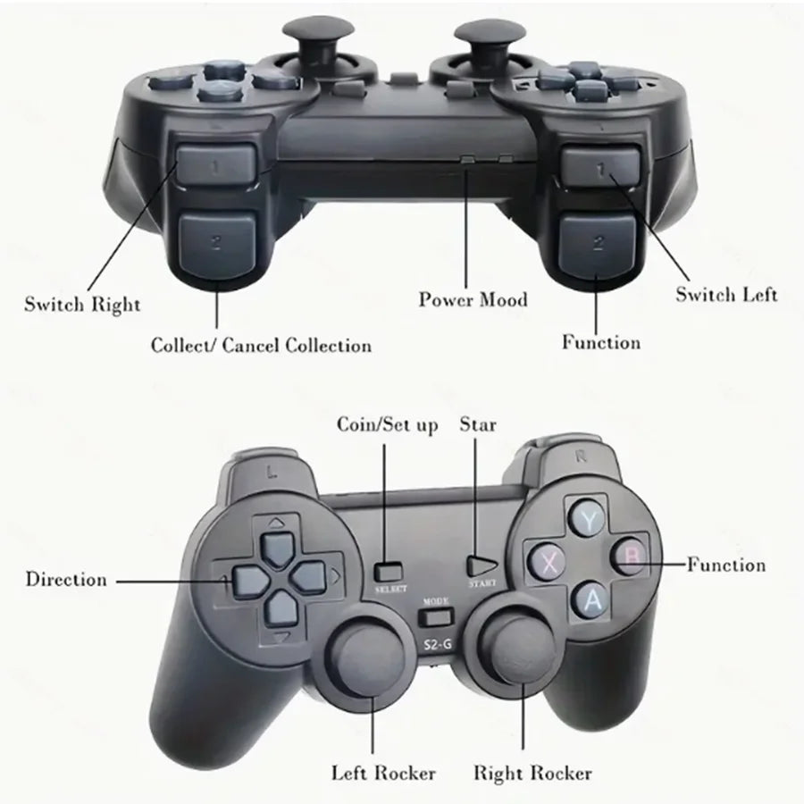 Wireless Video Game Stick 2.4G Dual  Joystick Console Gaming Stick 4K 20000+ Gaming Retro Gaming Thanksgiving Gift