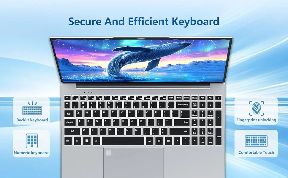 Portable 15.6" Gaming Laptop Computer Intel Core i9 10980HK/9900U Windows 11 PC Gamer 16GB RAM Fingerprint Unlock Notebook PC