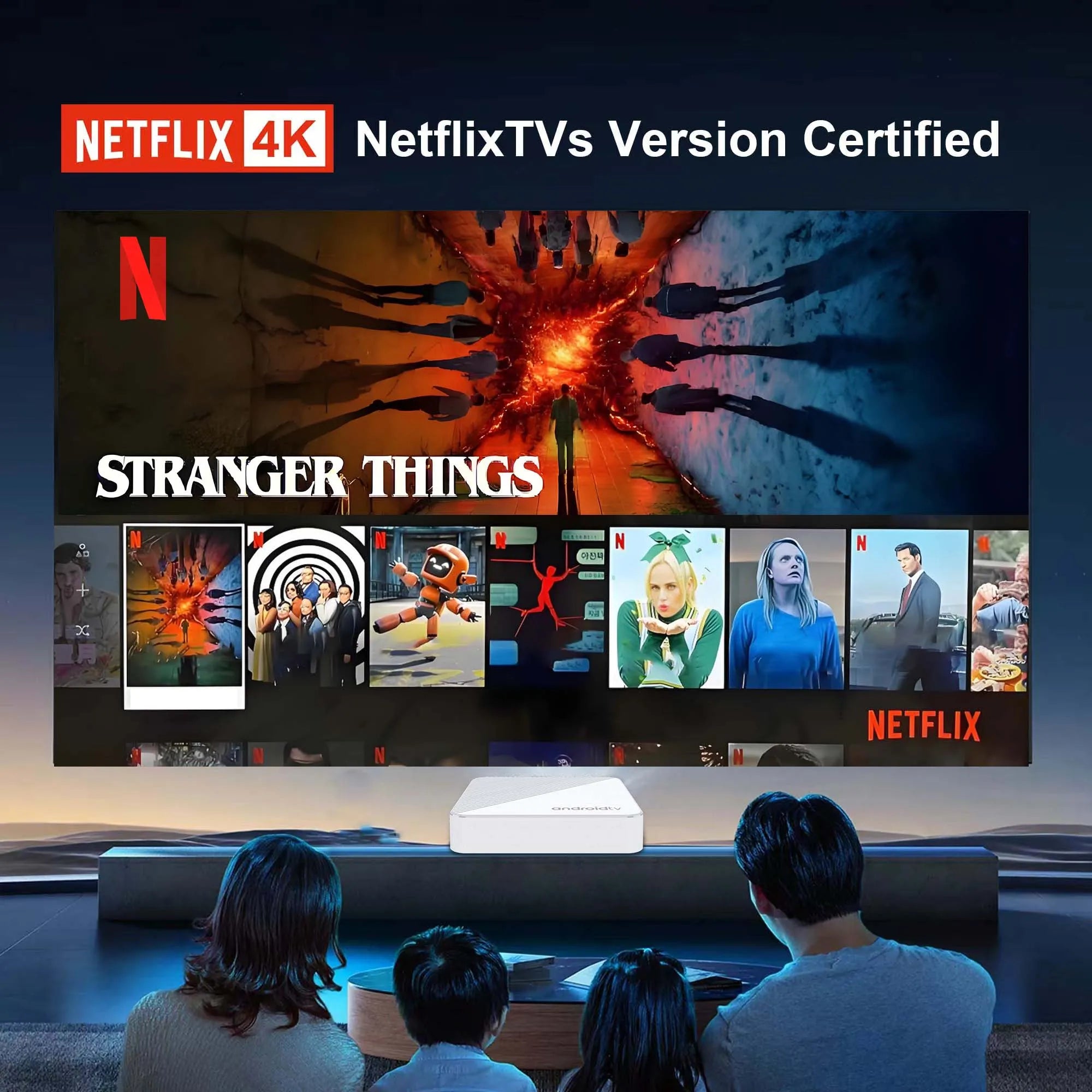 Mortal TV Box Android14 T1X Voice Netflix Chromecast Wifi 6 BT5.0 4K HDR10 Youtube H313 Streaming Media Player Games Set Top Box