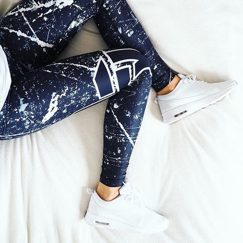 2022 New High-Waist Elastic Geometric Print Leggings