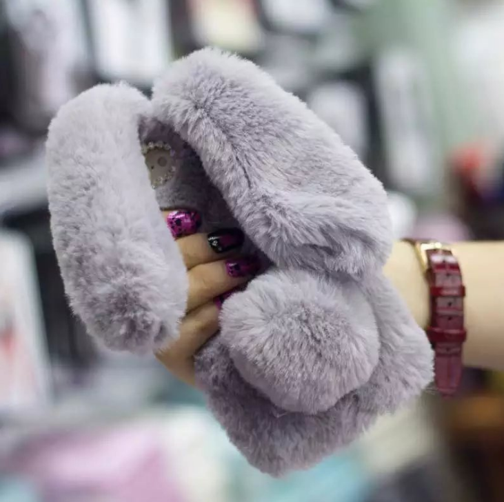 Fluffy Bunny Rabbit Silicone Phone Cases
