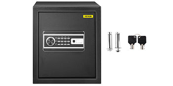 SucceBuy Fingerprint Locks Safe Deposit Box 0.8/2.1 Cubic Feet Digital Electronic Secret Hidden Piggy Bank for Money Guns File
