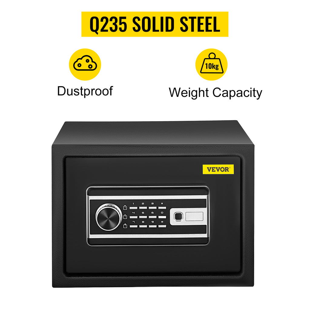 SucceBuy Fingerprint Locks Safe Deposit Box 0.8/2.1 Cubic Feet Digital Electronic Secret Hidden Piggy Bank for Money Guns File
